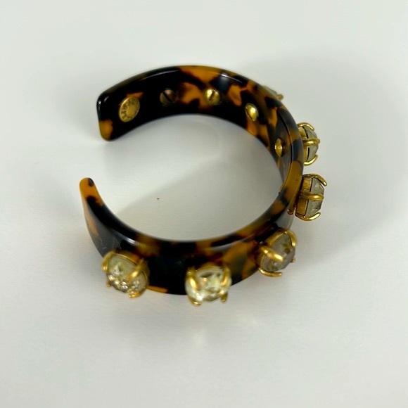 J. Crew tortoise mercury glass rhinestone bangle - Picture 4 of 5
